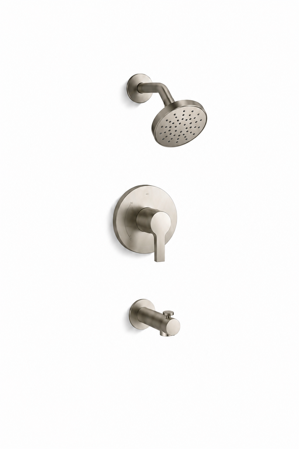 Tub Spout - KOHLER CO - One Handle Single Function Bathtub & Shower Faucet in Vibrant Brushed Nickel (Trim Only)