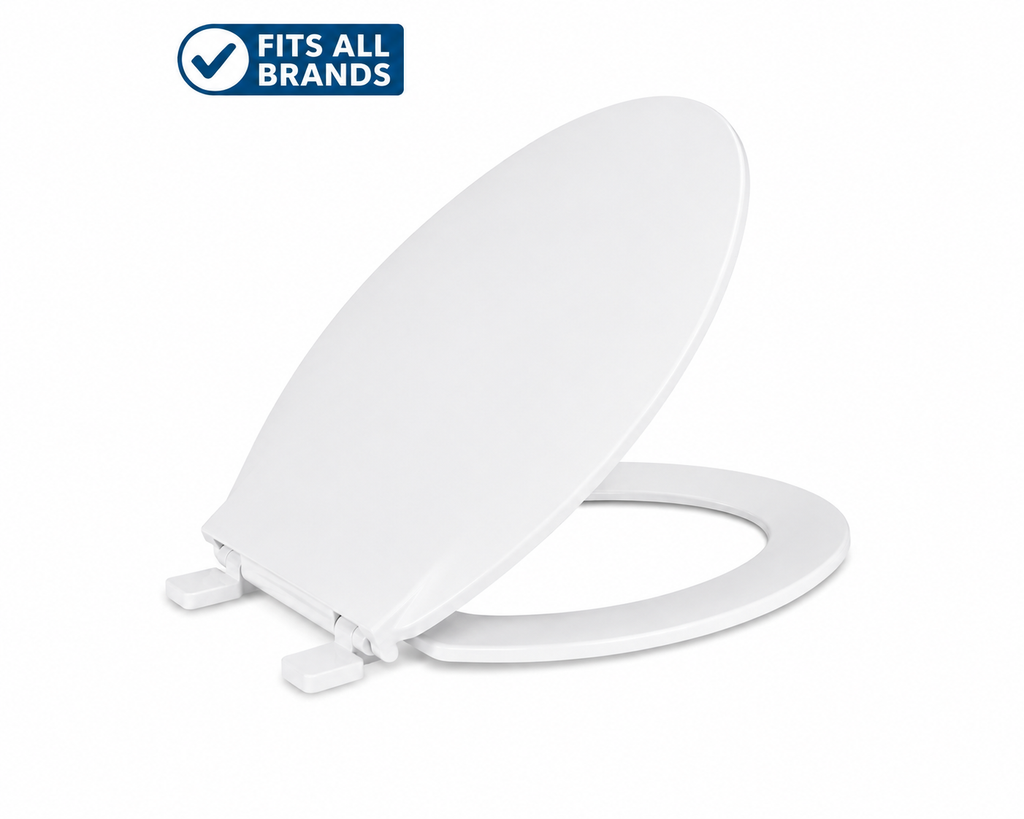 Toilet Seat - PROFLO® Tizer Elongated Closed Front Plastic Toilet Seat with Cover