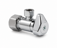 Angle Stop Valve - BrassCraft G2CR09 Series 1/2 x 1/4 in. Compression x OD Compression Angle Supply Stop Valve in Chrome Plated