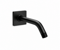 Shower Arm + Flange - Moen 90 Degree® 8 in. Wall Mount Shower Arm in Matte Black