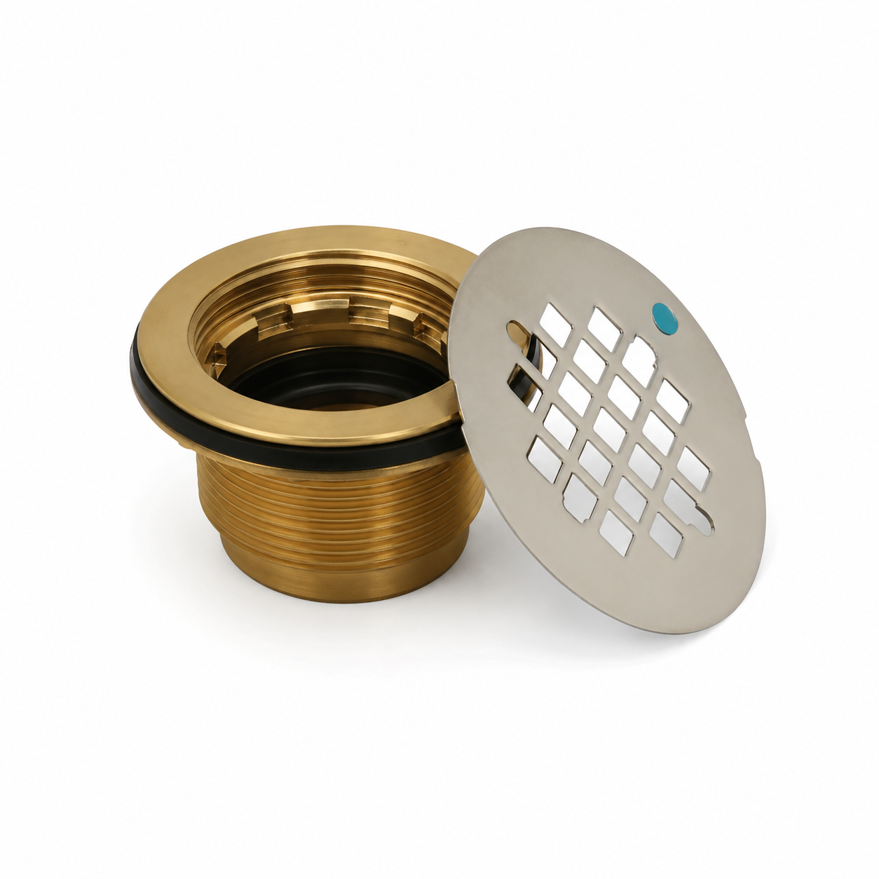 Shower Drain - PROFLO® 2 in. Brass No Caulk Shower Drain with 4-1/2 in. Strainer