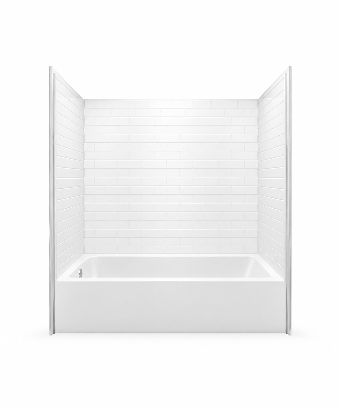 Aquatic Everyday 60 x 32 in. Tub & Shower Unit in White Left Drain