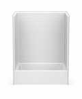 Aquatic Everyday 60 in. x 33-1/4 in. Tub & Shower Unit in White with Left Drain