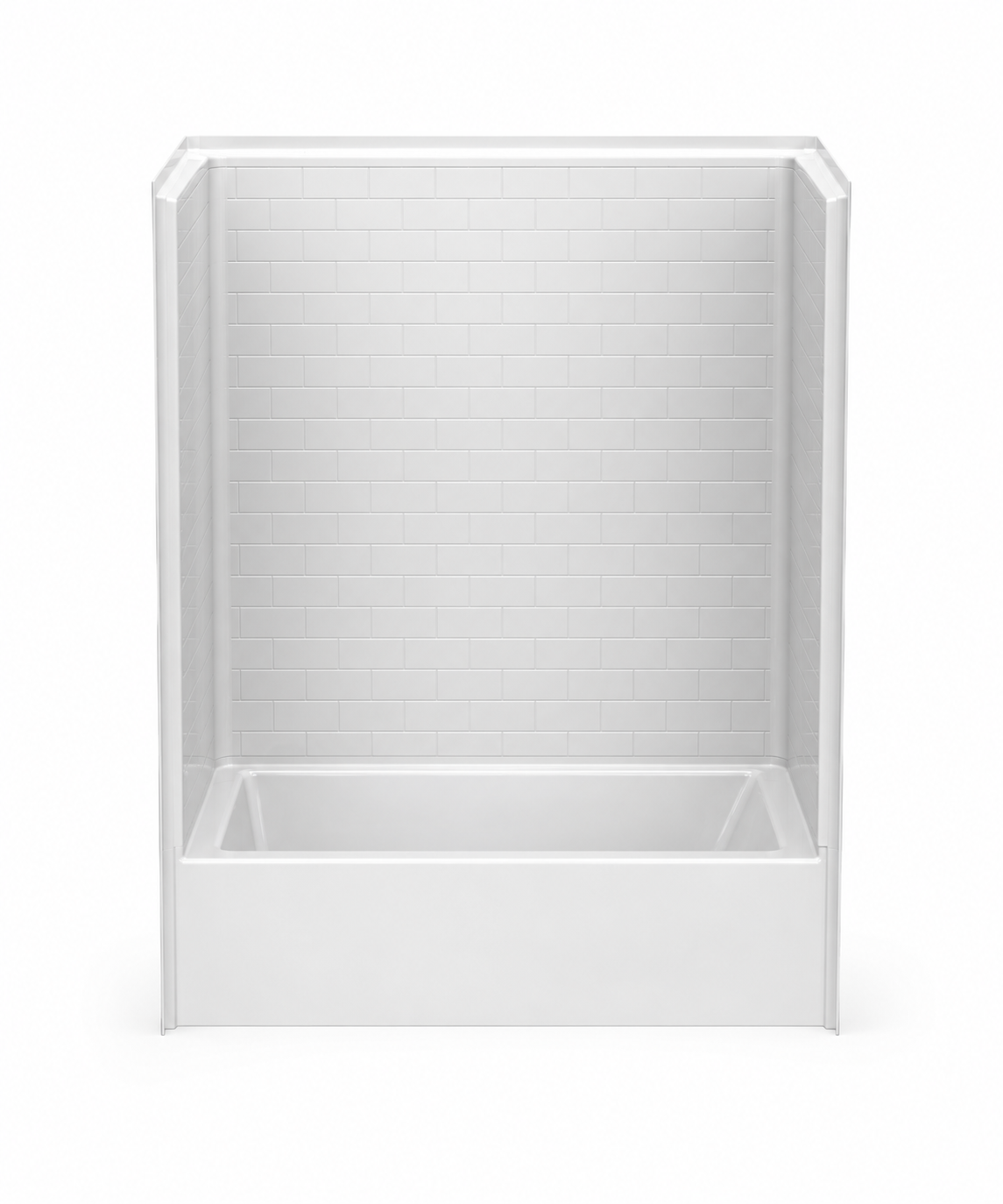 Aquatic Everyday 60 in. x 33-1/4 in. Tub & Shower Unit in White with Left Drain