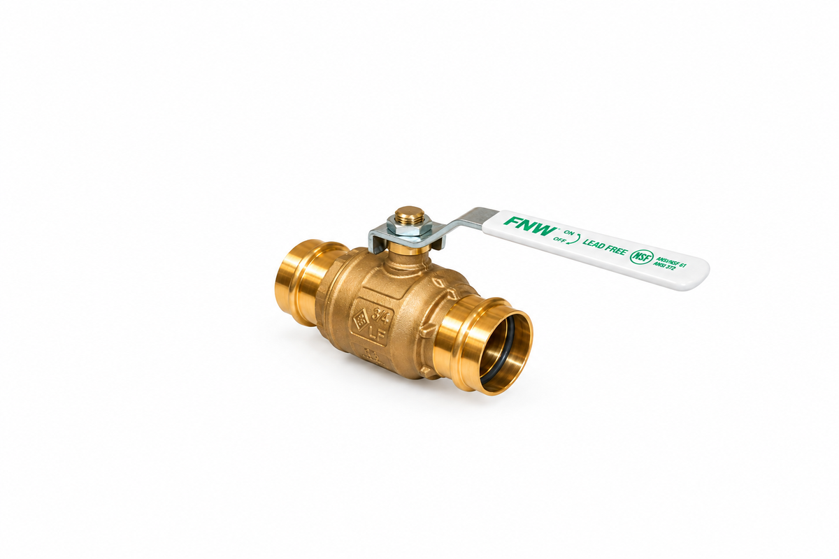 FNW Figure X432 3/4 in. Brass Full Port Press Ball Valve