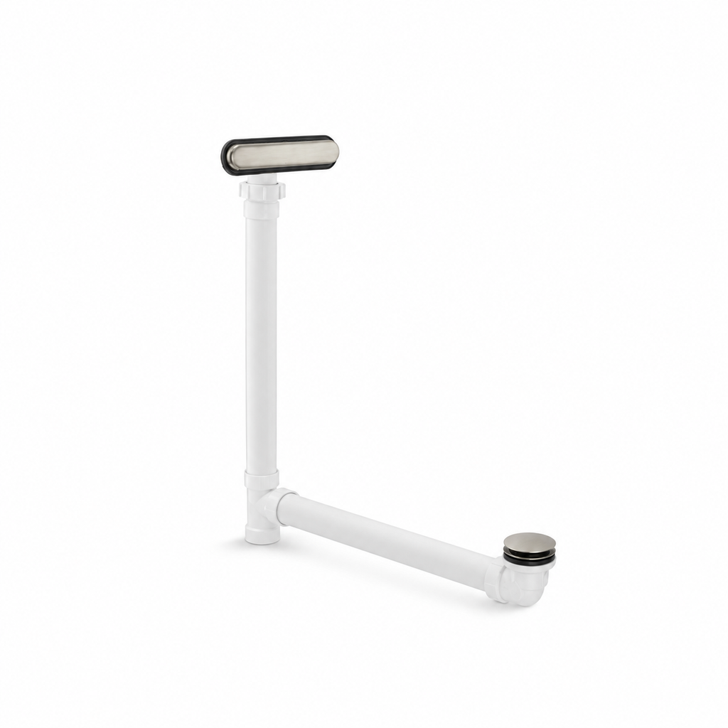 KOHLER ClearFlo Plastic Toe-Tap Drain in Vibrant Brushed Nickel