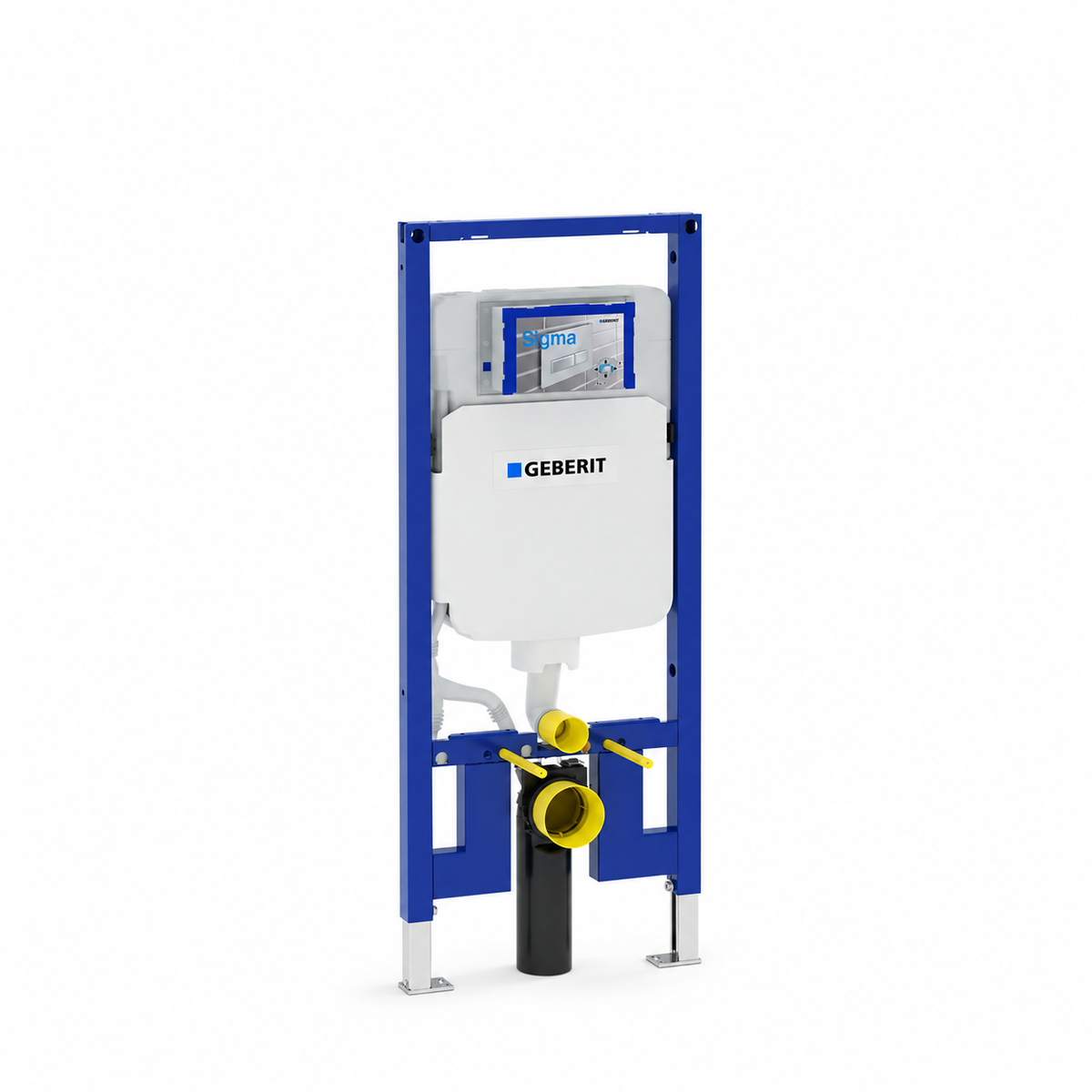 Geberit Sigma Wall Hung Toilet with Concealed Dual Flush Toilet Carrier System in White