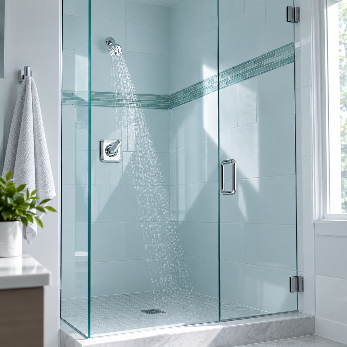 Shower Arm + Flange - MOEN INC - One Handle Single Function Shower Faucet in Polished Chrome (Trim Only)