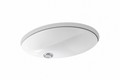 KOHLER Caxton 19-1/4 in. Undermount Oval Vitreous China Bathroom Sink in White