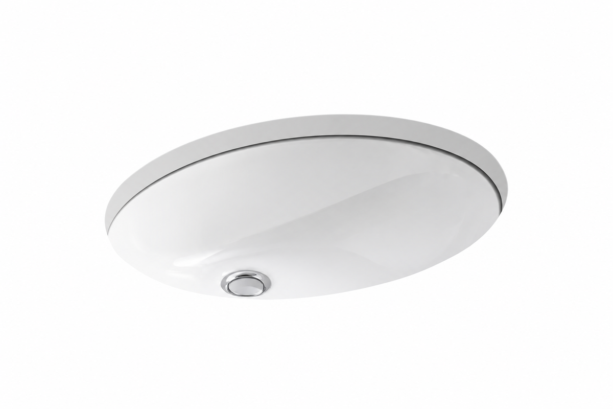 KOHLER Caxton 19-1/4 in. Undermount Oval Vitreous China Bathroom Sink in White