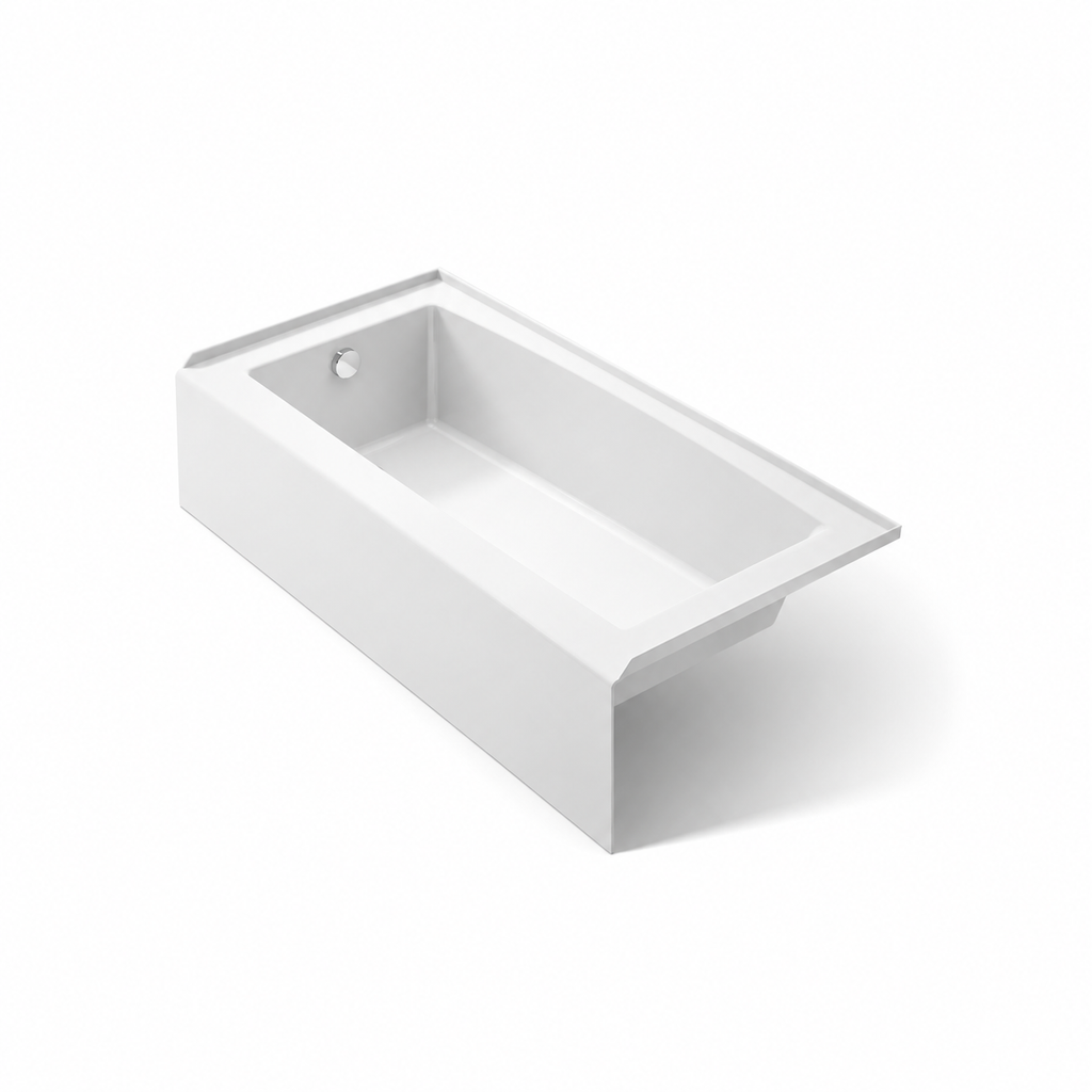 KOHLER Entity 60 in. x 30 in. Soaker Alcove Bathtub with Left Drain in White