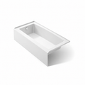 KOHLER Entity 60 in. x 30 in. Soaker Alcove Bathtub with Left Drain in White