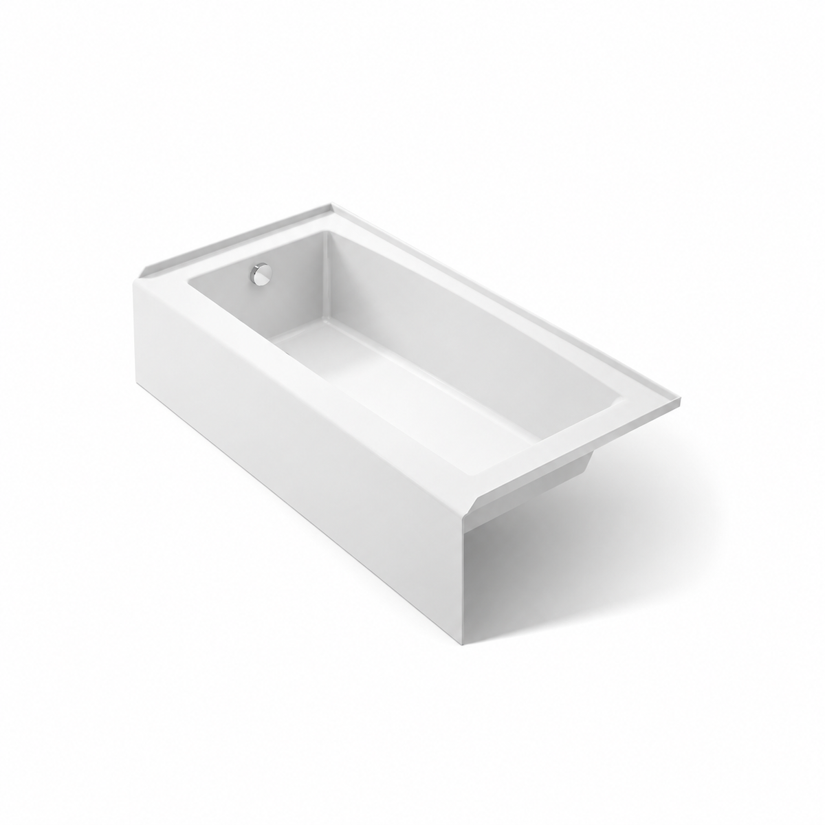 KOHLER Entity 60 in. x 30 in. Soaker Alcove Bathtub with Left Drain in White