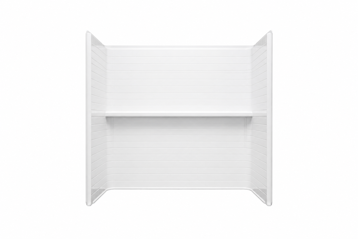 Sterling Traverse 33-1/4 x 60-1/8 in. Shower Wall Set in White