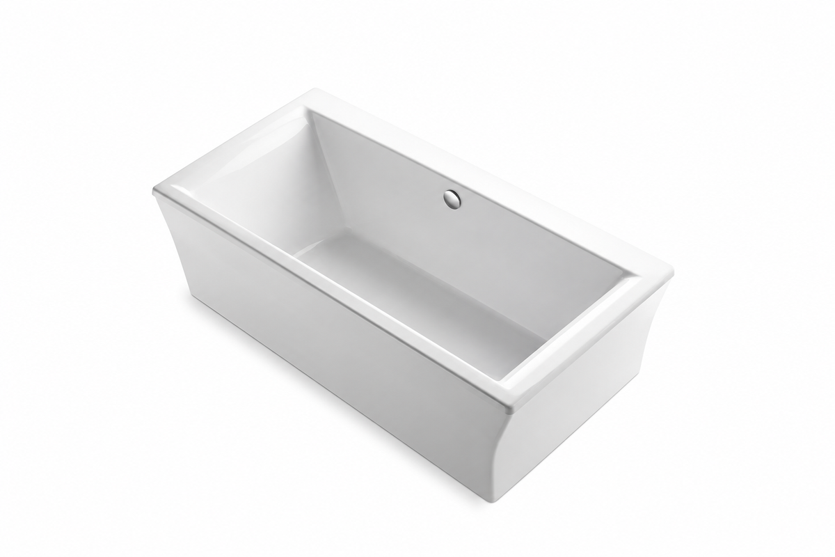 KOHLER Stargaze 72 x 36 in. Freestanding Bathtub with Center Drain in White