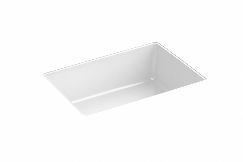 KOHLER Verticyl 17-1/8 in. Undermount Rectangular Vitreous China Bathroom Sink in White