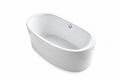 KOHLER Sunstruck 65-1/2 x 36 in. Freestanding Bathtub with Center Drain in White