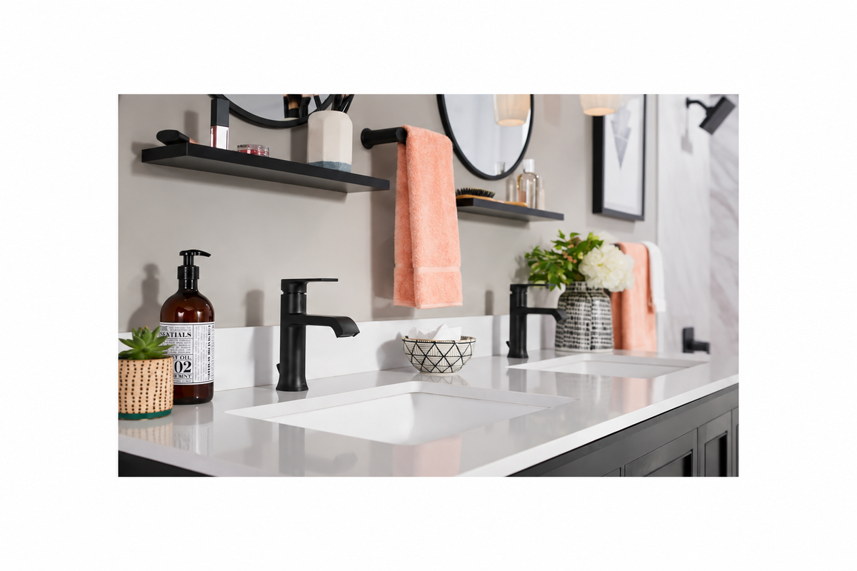 Moen Genta Single Handle Multi Function Shower Faucet in Matte Black (Trim Only)