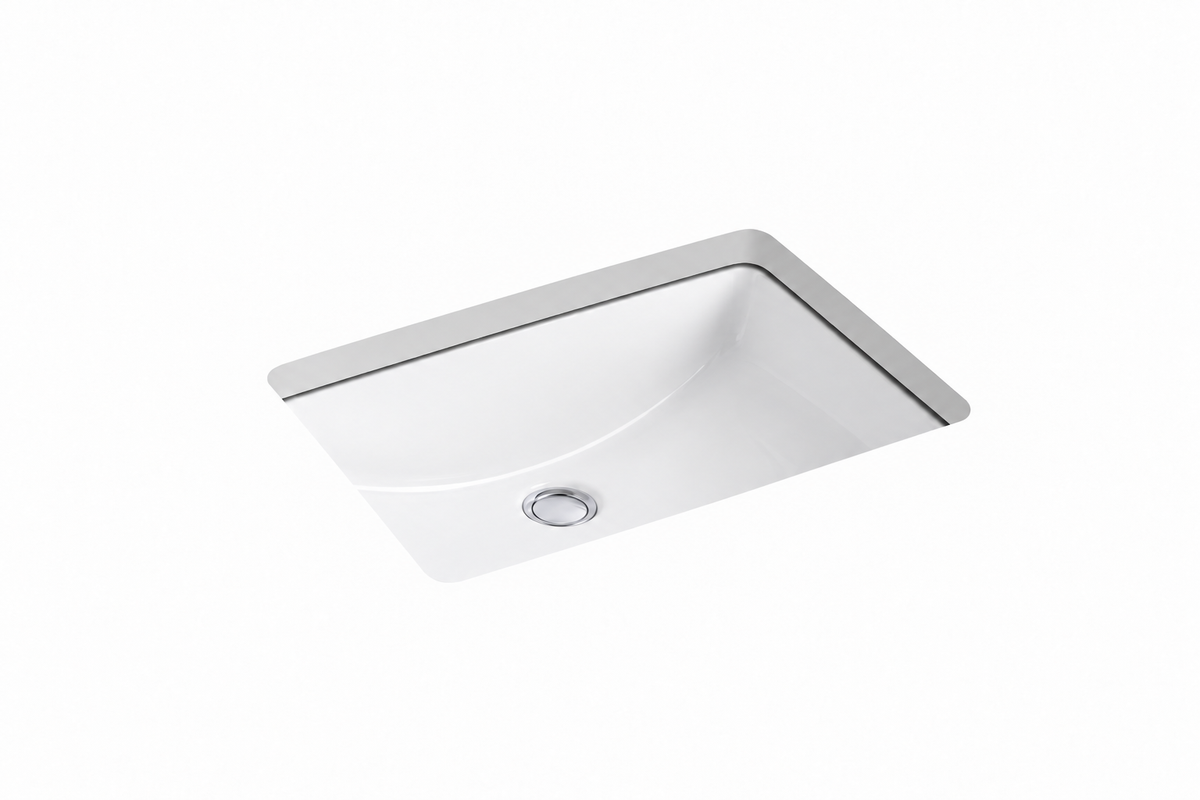 KOHLER Ladena 23-1/4 in. Undermount Rectangular Vitreous China Bathroom Sink in White