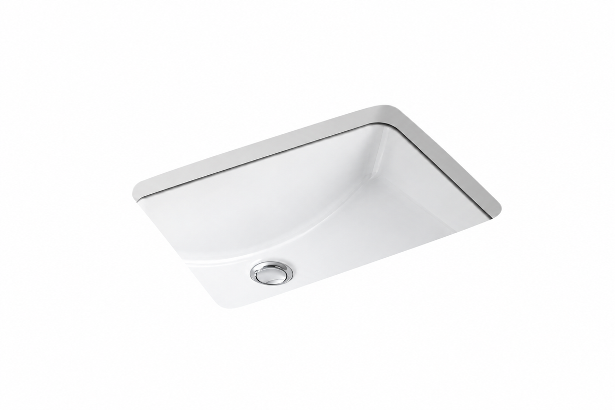 KOHLER Ladena 20-7/8 in. Undermount Rectangular Vitreous China Bathroom Sink in White