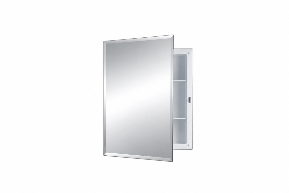 Jensen Builder Series 22 in. Recessed Mount Medicine Cabinet in Basic White