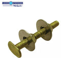 Closet Bolt Kit - JONES STEPHENS CORP - 1/4 x 2-1/4 in. Solid Brass Closet Bolts with 4 Round Washers, 2 HEX Nuts, 2 Acorn Nuts and 2 Tinnerman Nuts