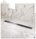 Shower Drain - SIGNATURE HARDWARE - 28 in. Linear Shower Drain in Matte Black