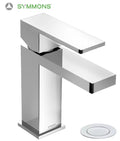 Bathroom Faucet - SYMMONS INDUSTRIES INC - Single Handle Monoblock Bathroom Sink Faucet in Polished Chrome