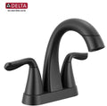 Bathroom Faucet - DELTA FAUCET CO - Two Handle Centerset Bathroom Sink Faucet in Matte Black