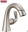 Bathroom Faucet - DELTA FAUCET CO - Single Handle Monoblock Bathroom Sink Faucet in SpotShield® Brushed Nickel