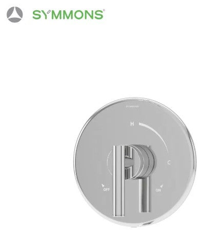 Tub Spout - SYMMONS INDUSTRIES INC - Single Handle Pressure Balancing Valve Trim in Polished Chrome