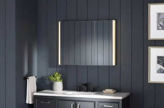 Storage / Cabinet - KOHLER CO - 31-13/16 x 24 in. Surface Mount Medicine Cabinet in Dark Anodized Aluminum