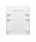 Sterling Ensemble Curve 60 in. Vikrell Shower Back Wall in White