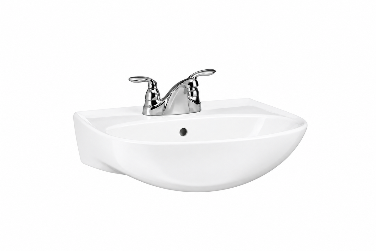 Sterling Sacramento 21-1/4 in. Wall Mount or Pedestal Oval Vitreous China Bathroom Sink in White