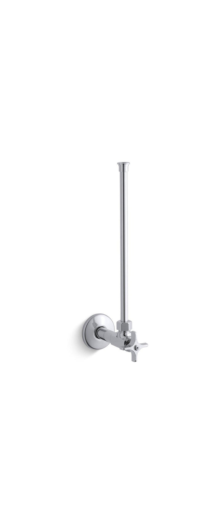 Toilet Supply Line - KOHLER CO - 1/2 in Four Arm Handle Angle Supply Stop Valve in Polished Chrome