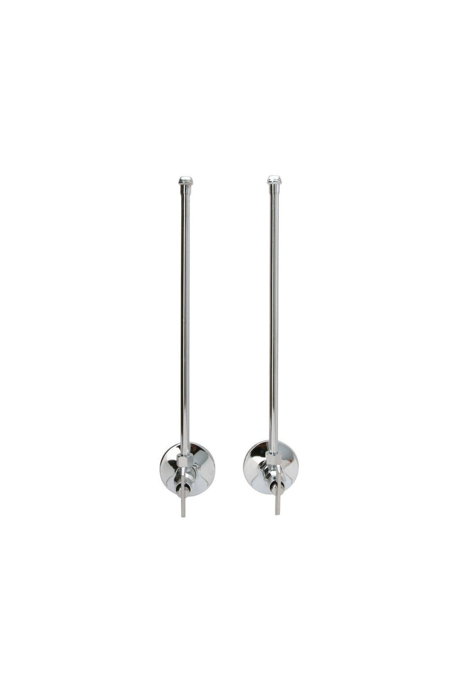 Angle Stop Valve - ZURN INDUSTRIES LLC - 1/2 in x 3/8 in Loose Key Handle Angle Supply Stop Valve in Polished Chrome