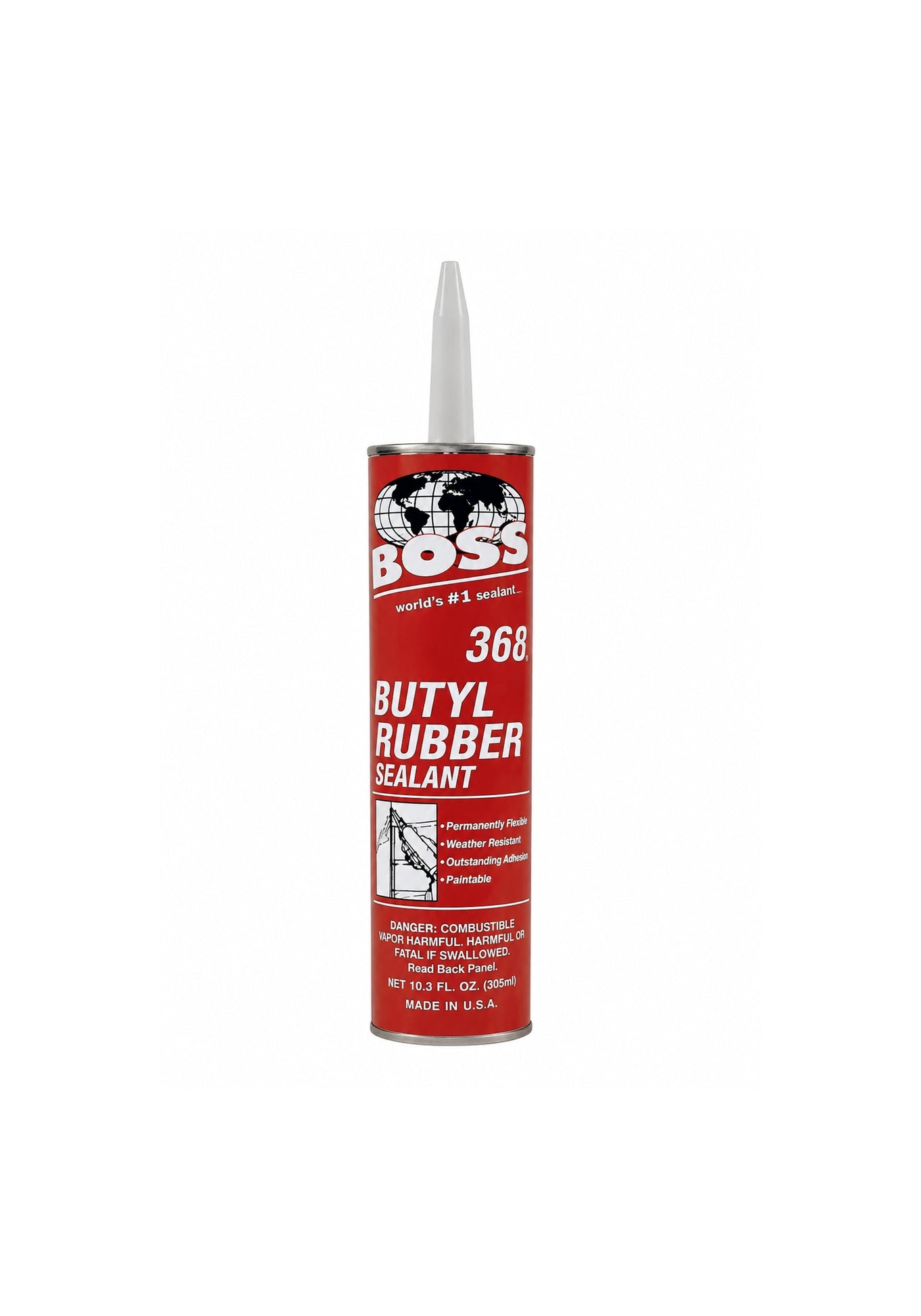 Sealant / Adhesive - PASCO SPECIALTY & MFG. CO. - 10.3 oz. Butyl Rubber Caulk in White