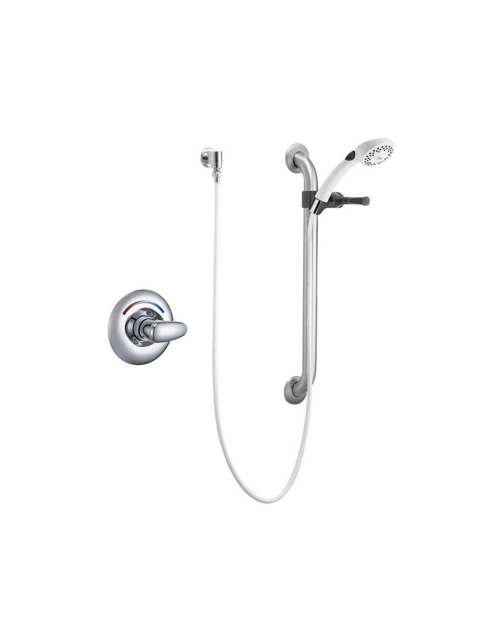 Shower Arm + Flange - DELTA FAUCET CO - Single Handle Dual Function Shower System in Polished Chrome Plated