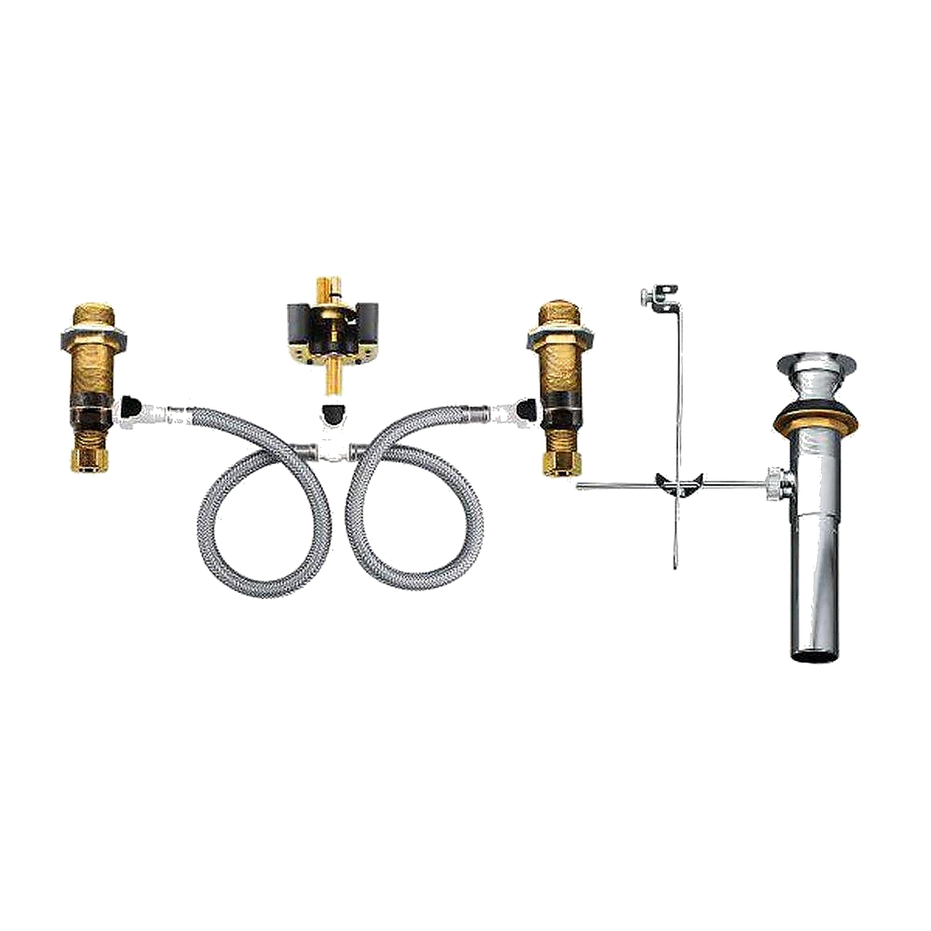Faucet Valve - MOEN INC - 1/2 in. IPS Deck Mount Two Handle Widespread Lavatory Faucet Valve with Drain Assembly