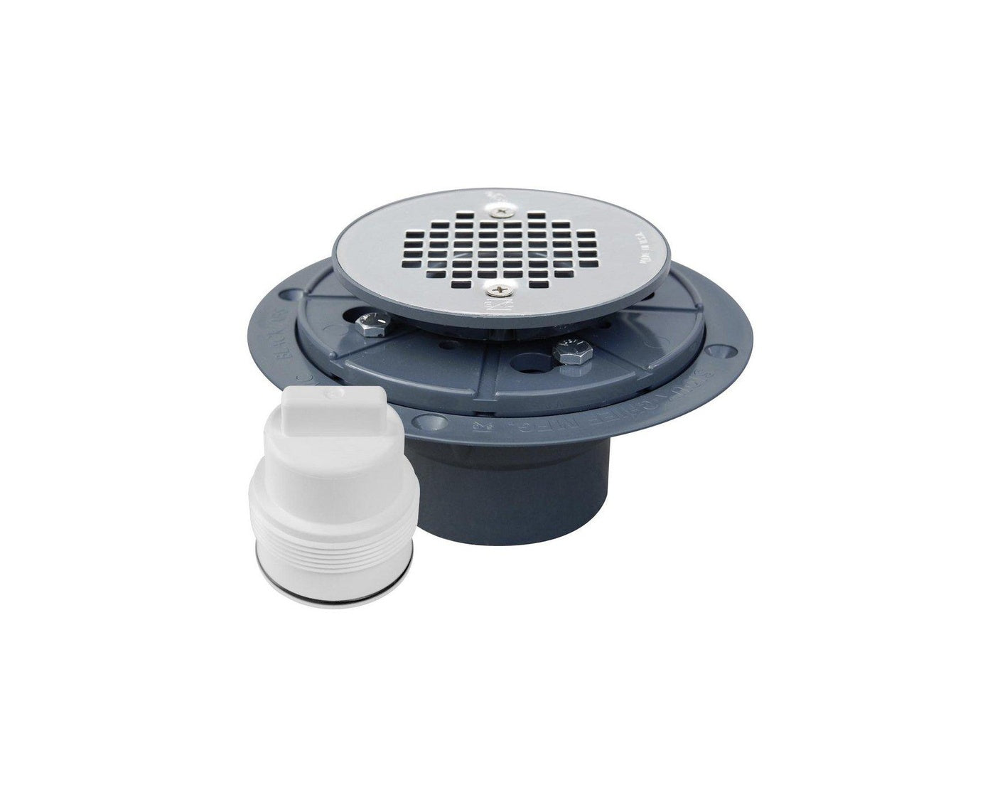 Shower Drain - SIOUX CHIEF MFG CO INC - 2 in. Inside Caulk Plastic Shower Drain in Stainless Steel