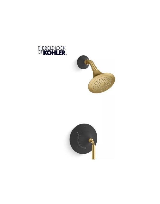 Shower Arm + Flange - KOHLER CO - One Handle Single Function Shower Faucet in Polished Chrome (Trim Only)