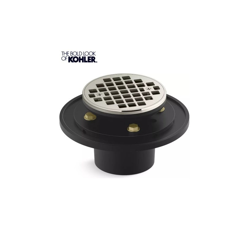 Shower Drain - KOHLER CO - Round Tile-In Shower Drain in Satin Nickel
