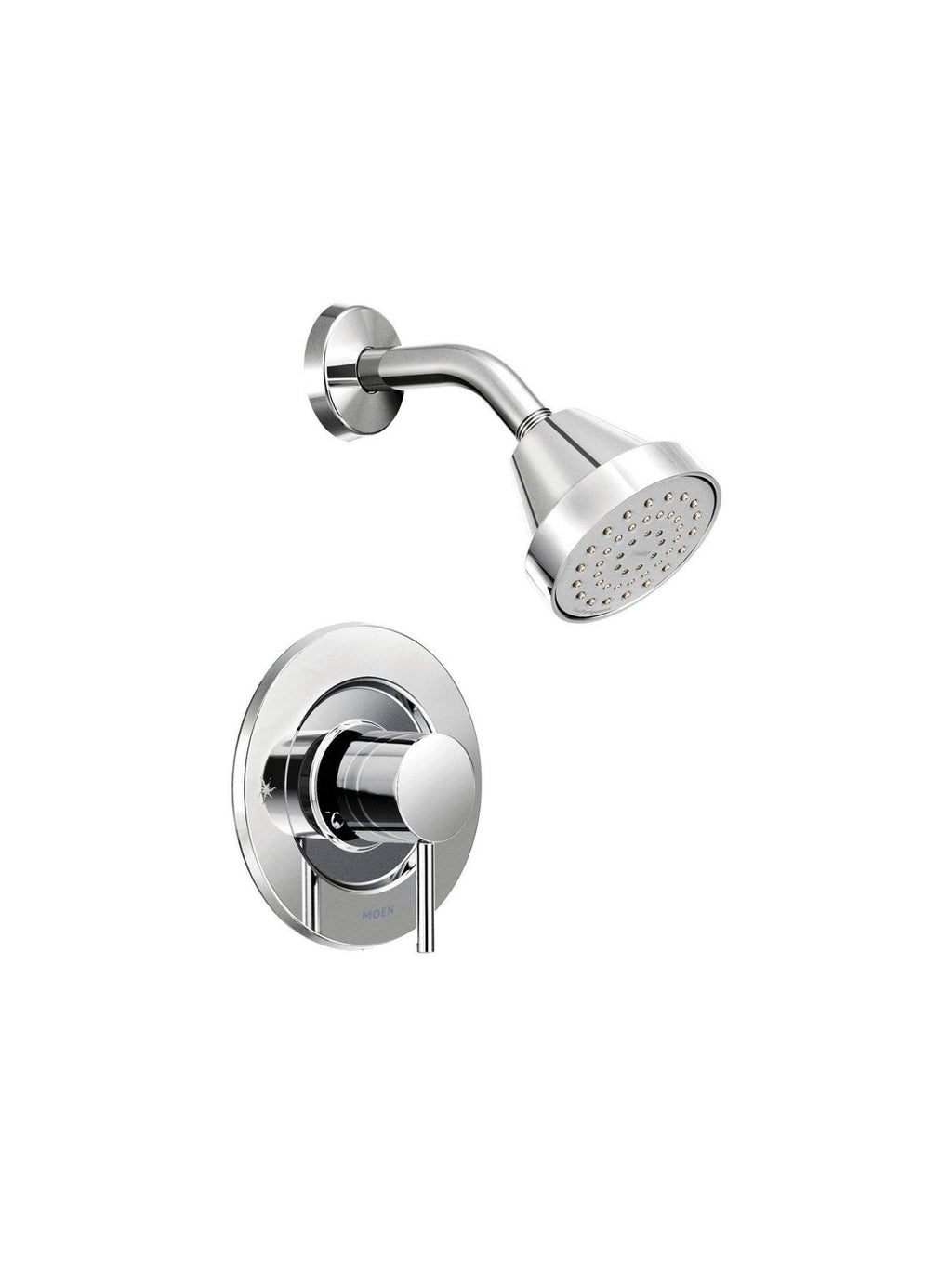 Shower Arm + Flange - MOEN INC - One Handle Single Function Shower Faucet in Chrome (Trim Only)