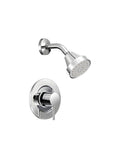 Shower Arm + Flange - MOEN INC - One Handle Single Function Shower Faucet in Chrome (Trim Only)