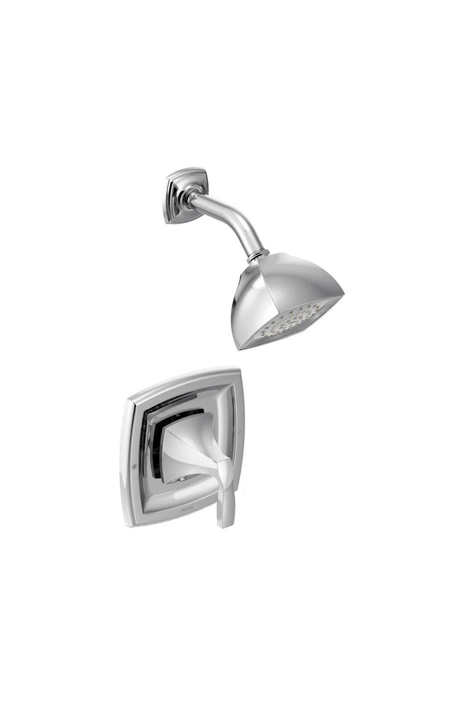 Shower Arm + Flange - MOEN INC - One Handle Single Function Shower Faucet in Chrome (Trim Only)