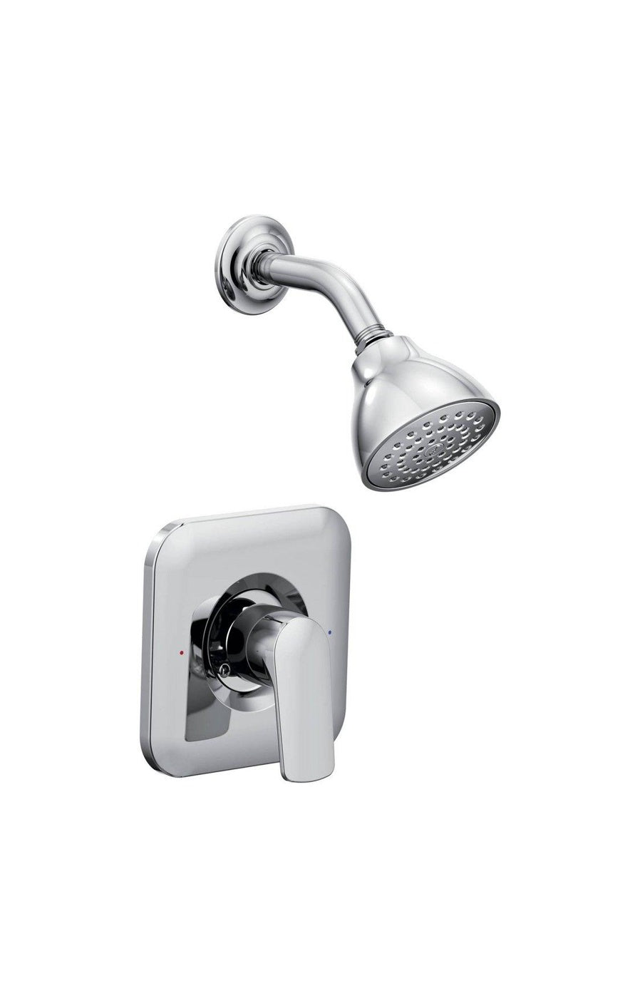 Shower Arm + Flange - MOEN INC - One Handle Single Function Shower Faucet in Polished Chrome (Trim Only)