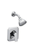 Shower Arm + Flange - MOEN INC - One Handle Single Function Shower Faucet in Polished Chrome (Trim Only)